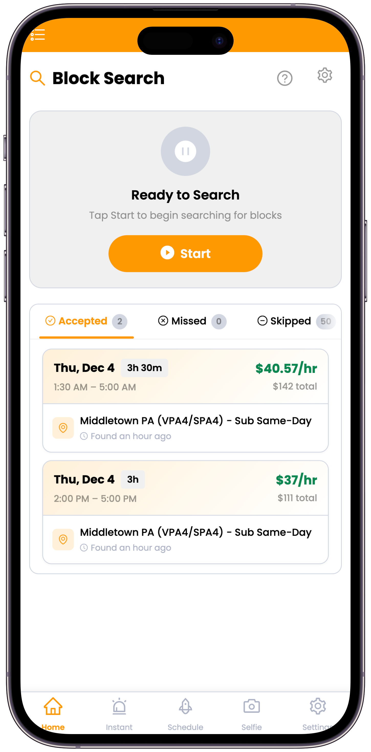 OnlyFlexer Amazon Flex bot dashboard with real-time offer monitoring and automation controls